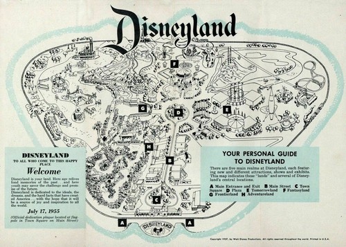 1957 disneyland map poster - 1957,